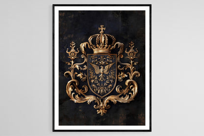 Affiche Héraldiques Vintage – Poster Élégant des Armoiries Françaises