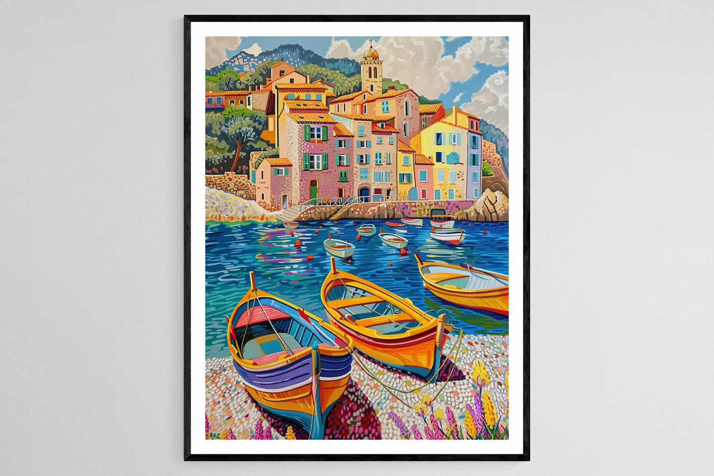 Affiche Pointillisme Inspirée de Paul Signac – Art Mural Vibrant et Unique