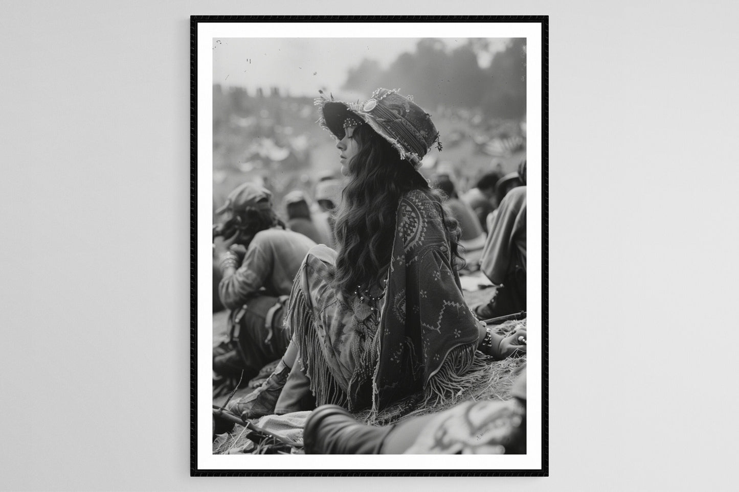 Affiche Vintage Woodstock – Poster Art Musical Hippie Rétro