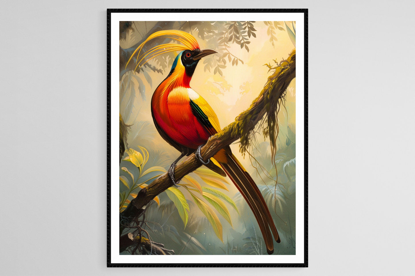 Affiche Oiseau de Paradis – Tableau Aquarelle d'Oiseau Tropical