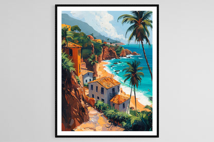 Affiche Mancora – Art de Plage & Culture Surf du Pérou