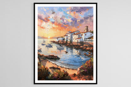 Affiche Punta del Este – Poster peinture côtière et yachts