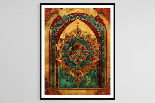 Affiche Art Islamique Traditionnel – Poster Motifs Floraux et Abstraits