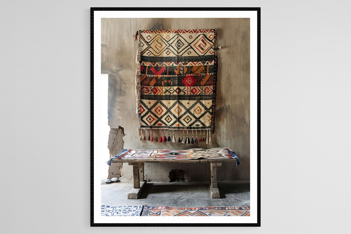 Affiche Tapis Kenyan Artisanale – Poster Designs Ethniques Uniques