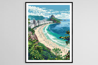 Affiche Ipanema – Poster Vue Scénique depuis le Rocher Arpoador