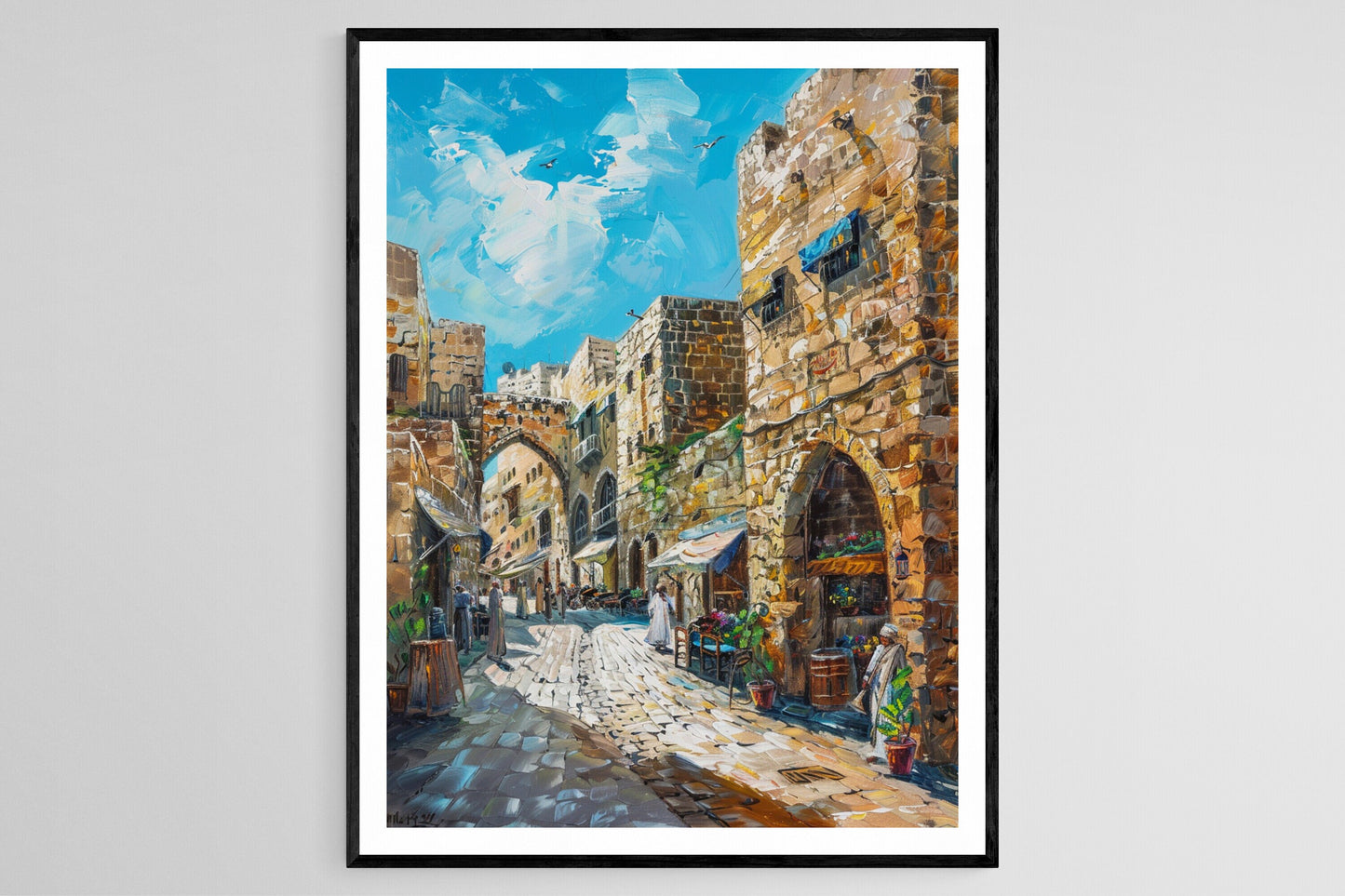 Affiche Jérusalem : Peinture de la Porte de Jaffa, Vue Historique
