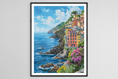 Affiche Cinque Terre – Poster Vue pittoresque de la Riviera italienne