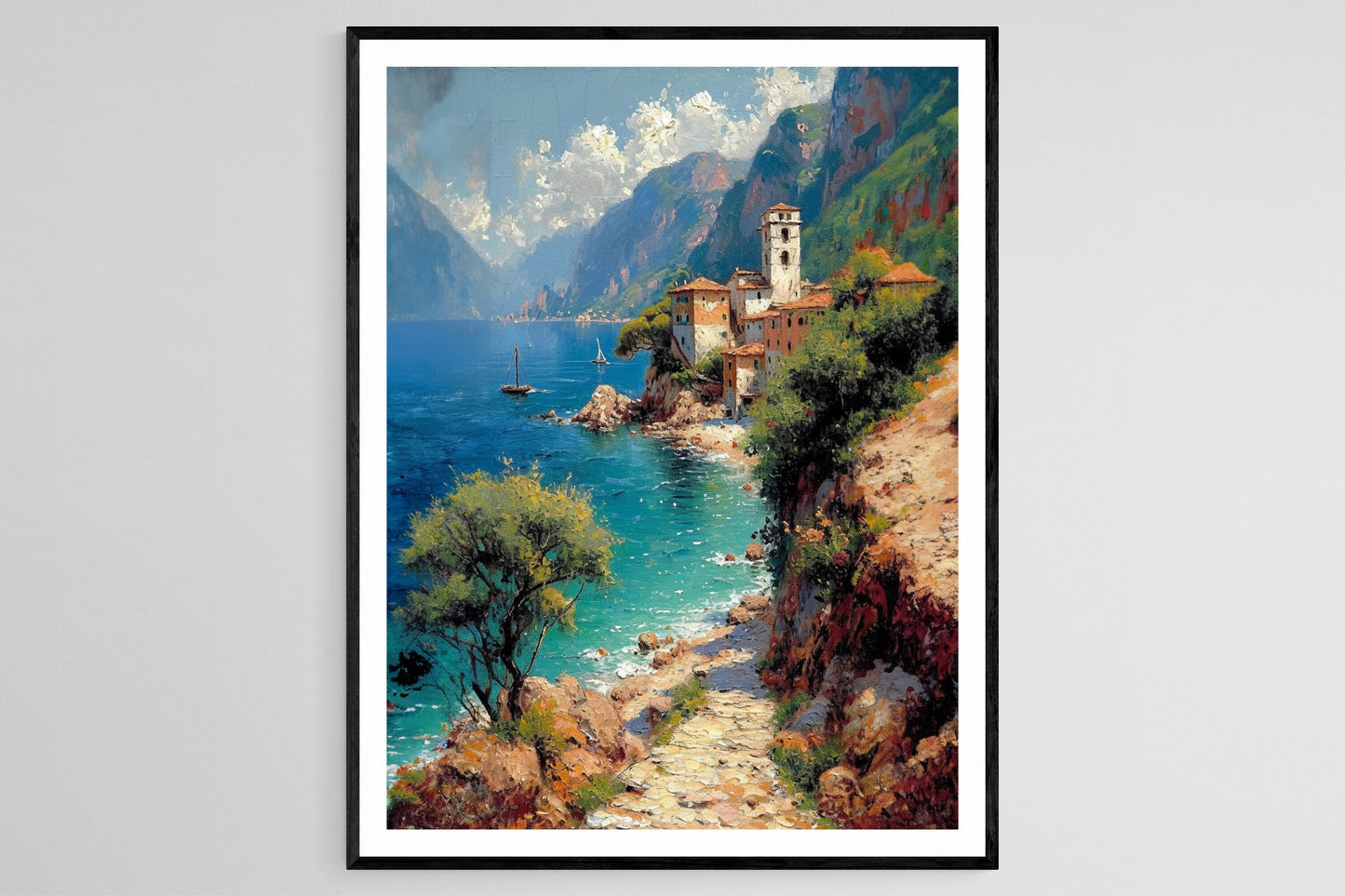 Affiche Positano – Impression artistique de la Côte Amalfitaine élégante