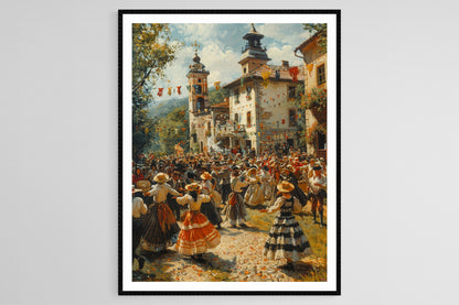 Affiche Festival Folklorique Łowicz – Imprimé Art Polonais Coloré