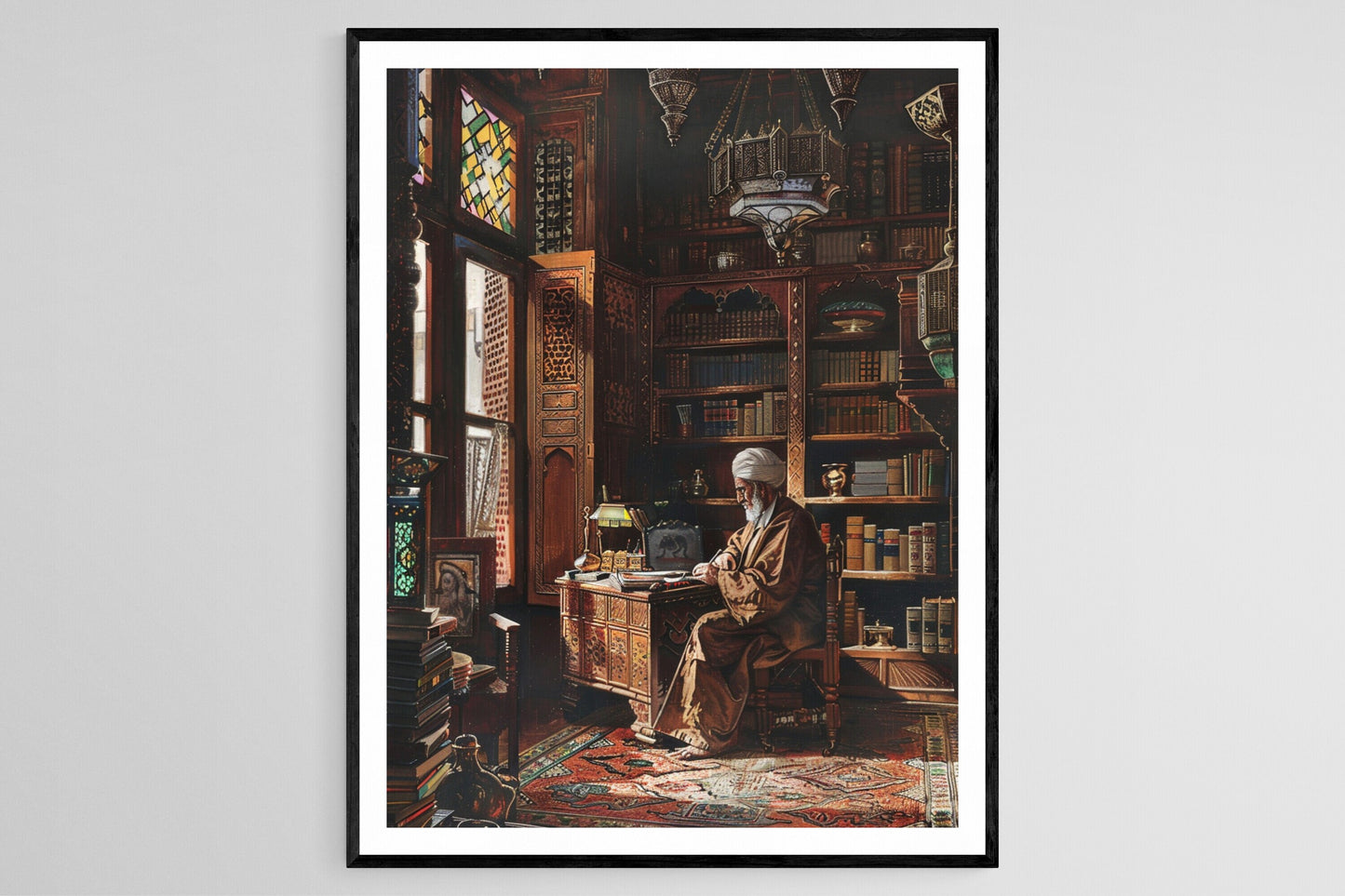 Affiche Savant Ottoman – Poster Miniature Islamique Palais Topkapi