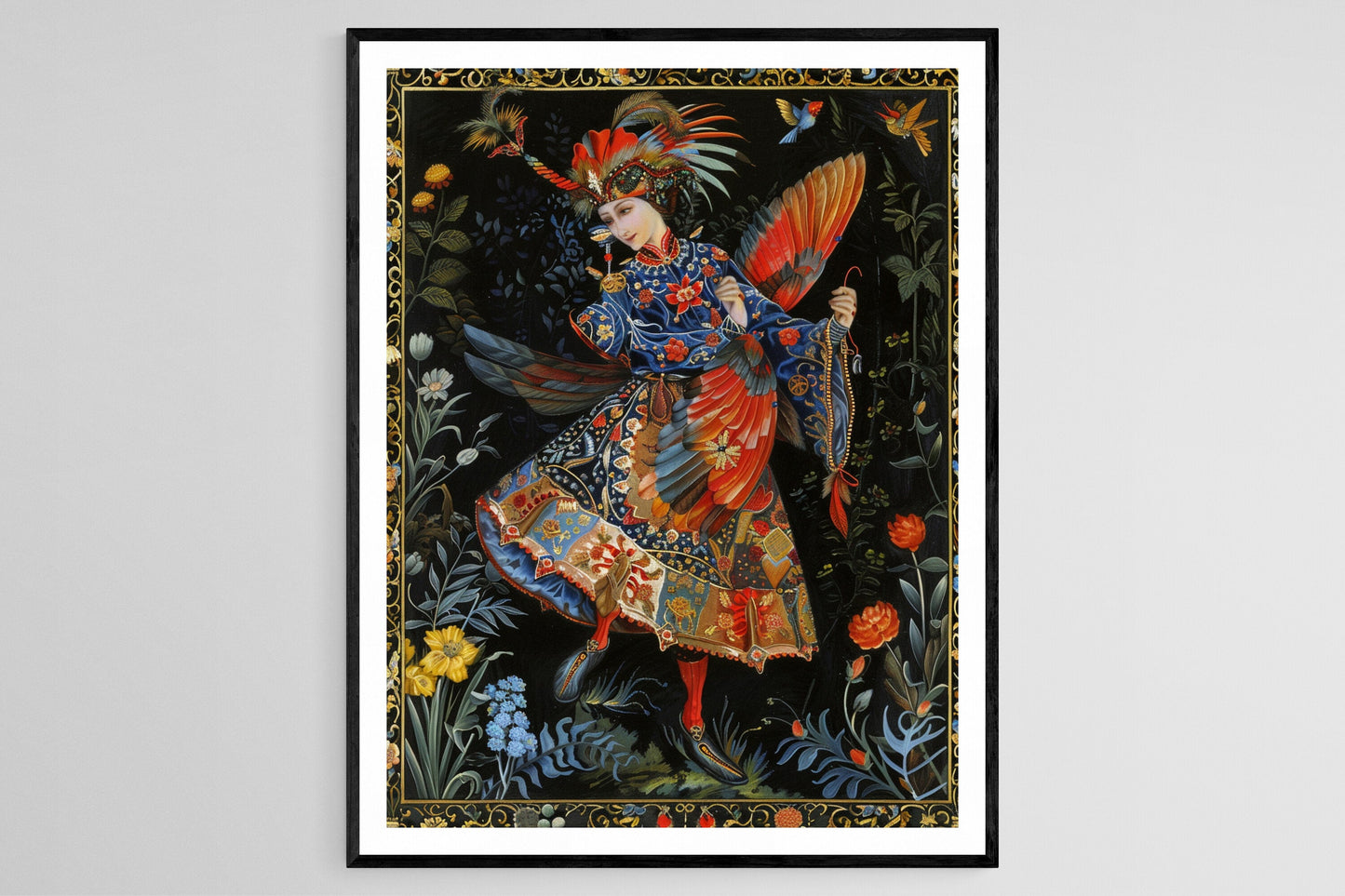 Affiche Art Miniature Palekh – Giclée Détails Fins, Cadeau Unique