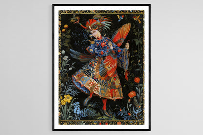 Affiche Art Miniature Palekh – Giclée Détails Fins, Cadeau Unique