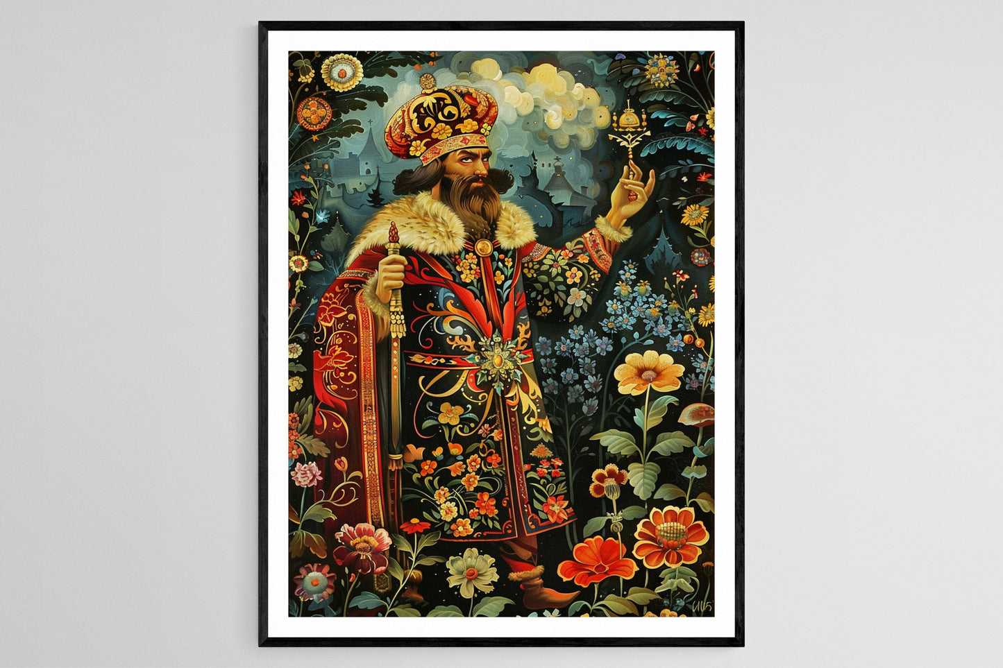 Affiche Conte de Tsar Saltan – Impression d'Art Populaire Russe