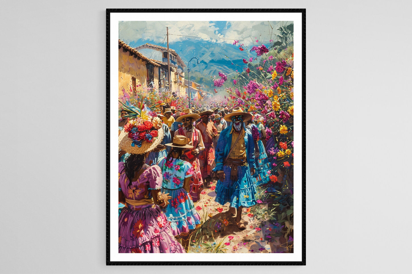 Affiche Carnaval de Barranquilla – Art de Festival Colombien