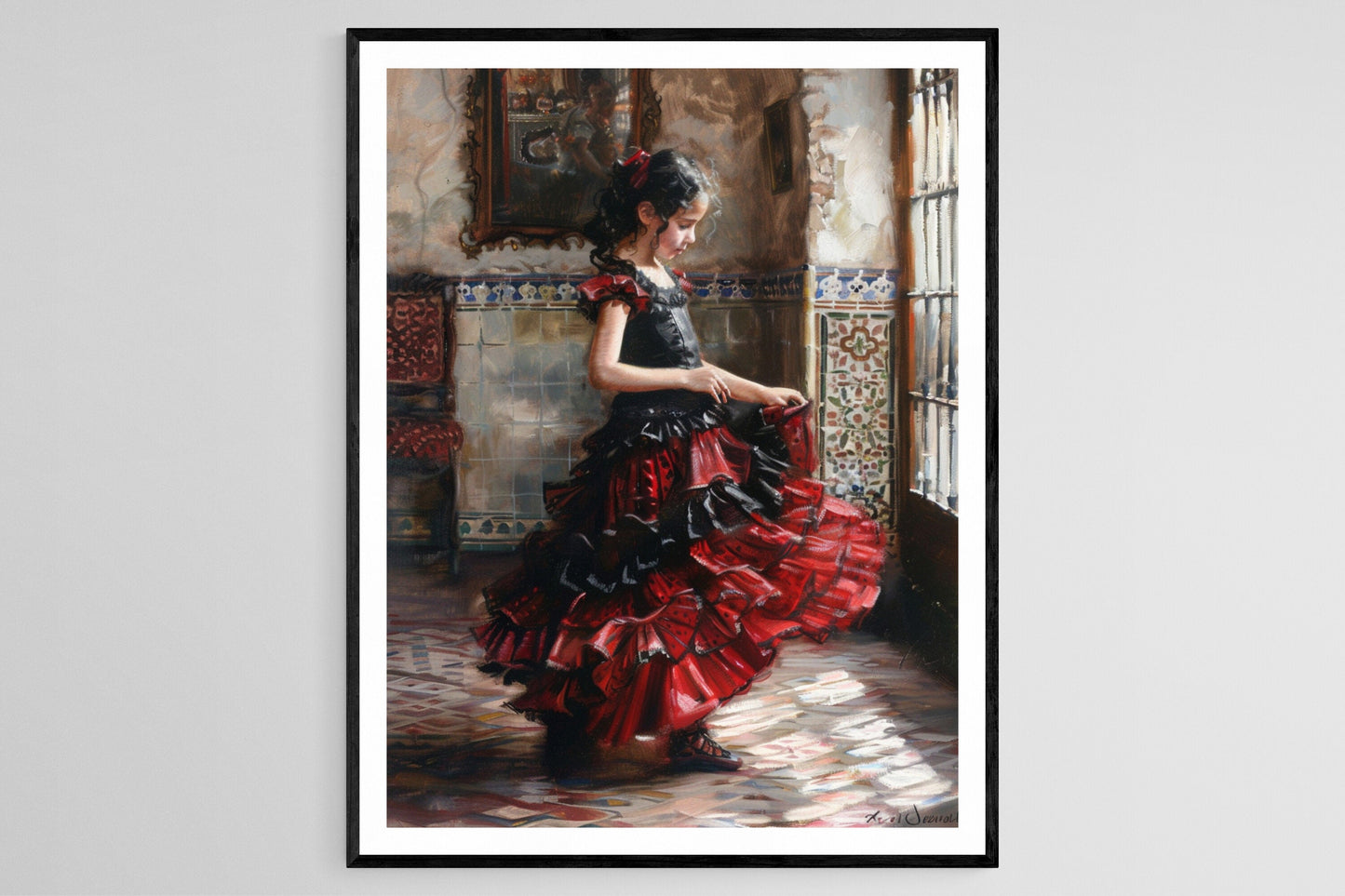 Affiche Danseuse Flamenco – Impression Art Dynamique et Vibrante