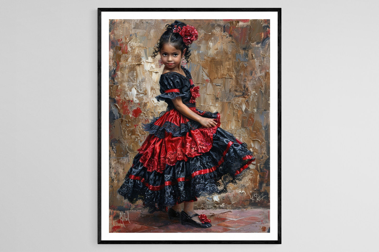 Affiche Danseuse Flamenco – Illustration Colorée de Danse Espagnole
