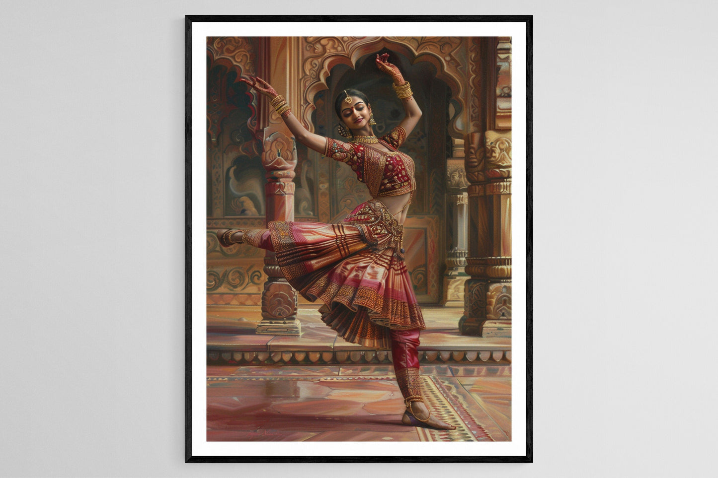Affiche Danse Kathak – Impression Giclée d'Art Indien, Décor Murale