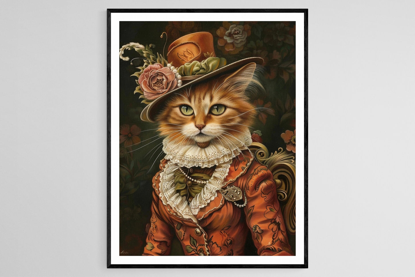 Affiche Chats Adorables en Tenues Victoriennes – Art Nostalgique de Louis Wain