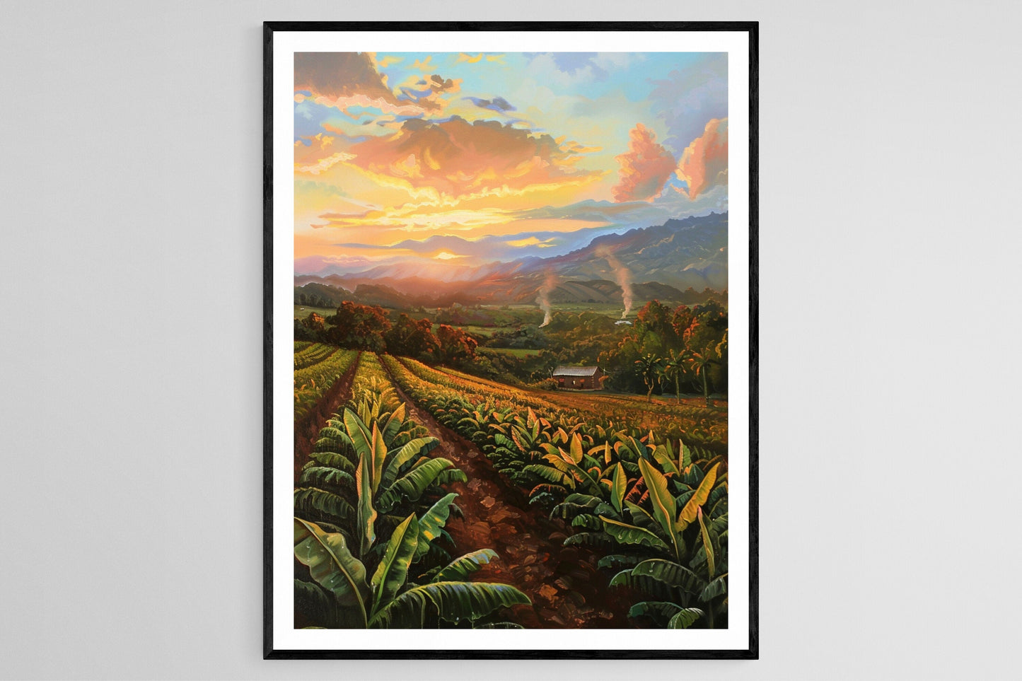 Affiche Plantation de Tabac Cubain – Giclée d'Art Culturel Éclatant