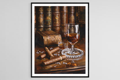 Affiche Cigare Cubain – Impression Giclée Artisanale pour Décoration