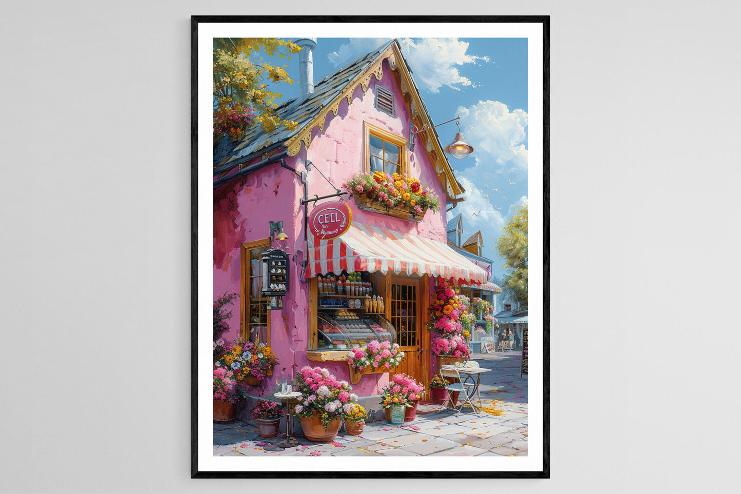 Affiche Magasin de Glaces – Œuvre Colorée et Énergique en Peinture