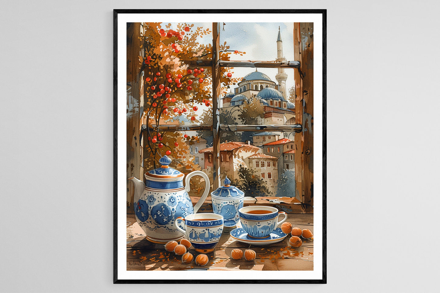 Affiche Café Turc – Impression Riche et Aromatique avec Motifs Classiques