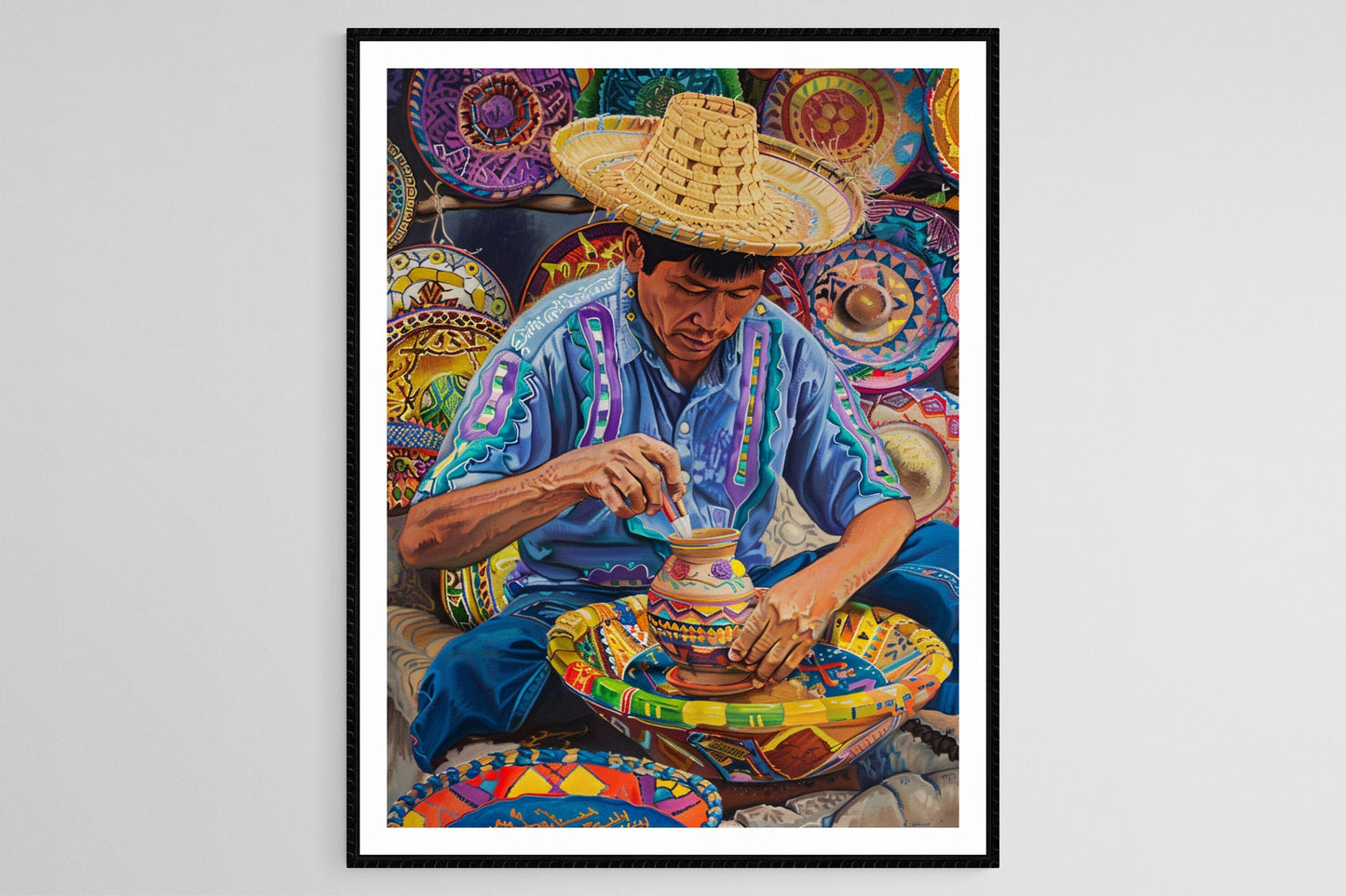 Affiche Artisanat Ilobasco – Poster Art El Salvadorien, Couleurs Vives