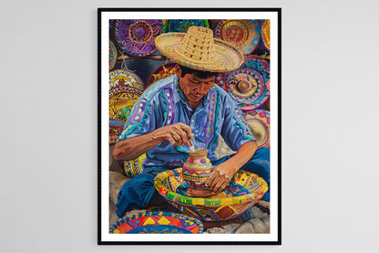 Affiche Artisanat Ilobasco – Poster Art El Salvadorien, Couleurs Vives