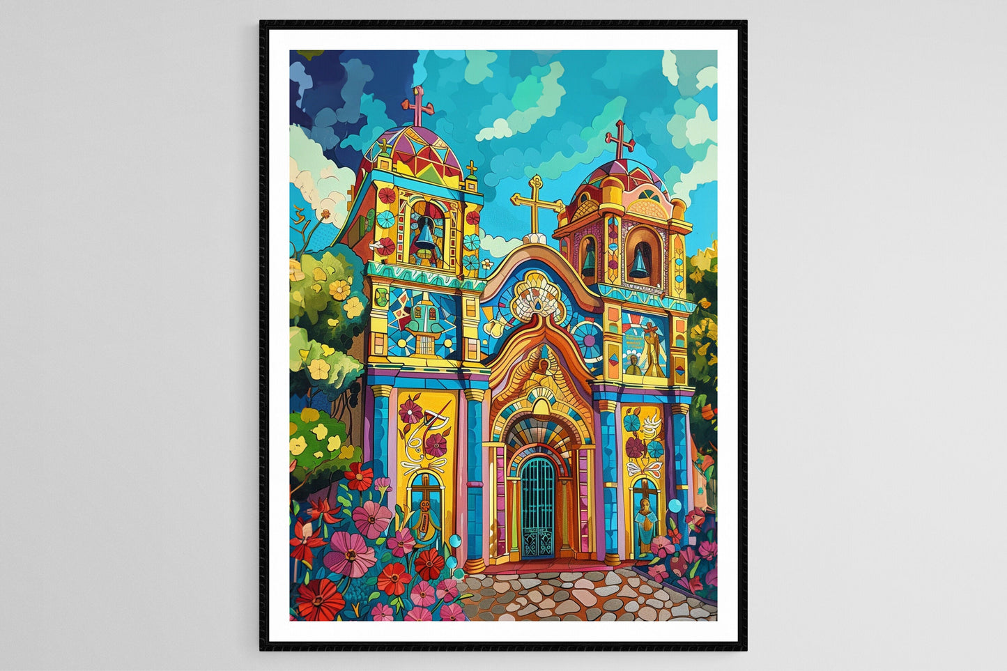 Affiche Église El Rosario – Impression d'Art Architecture Salvadorienne