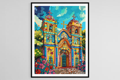Affiche Église El Rosario – Impression d'Art Architecture Salvadorienne
