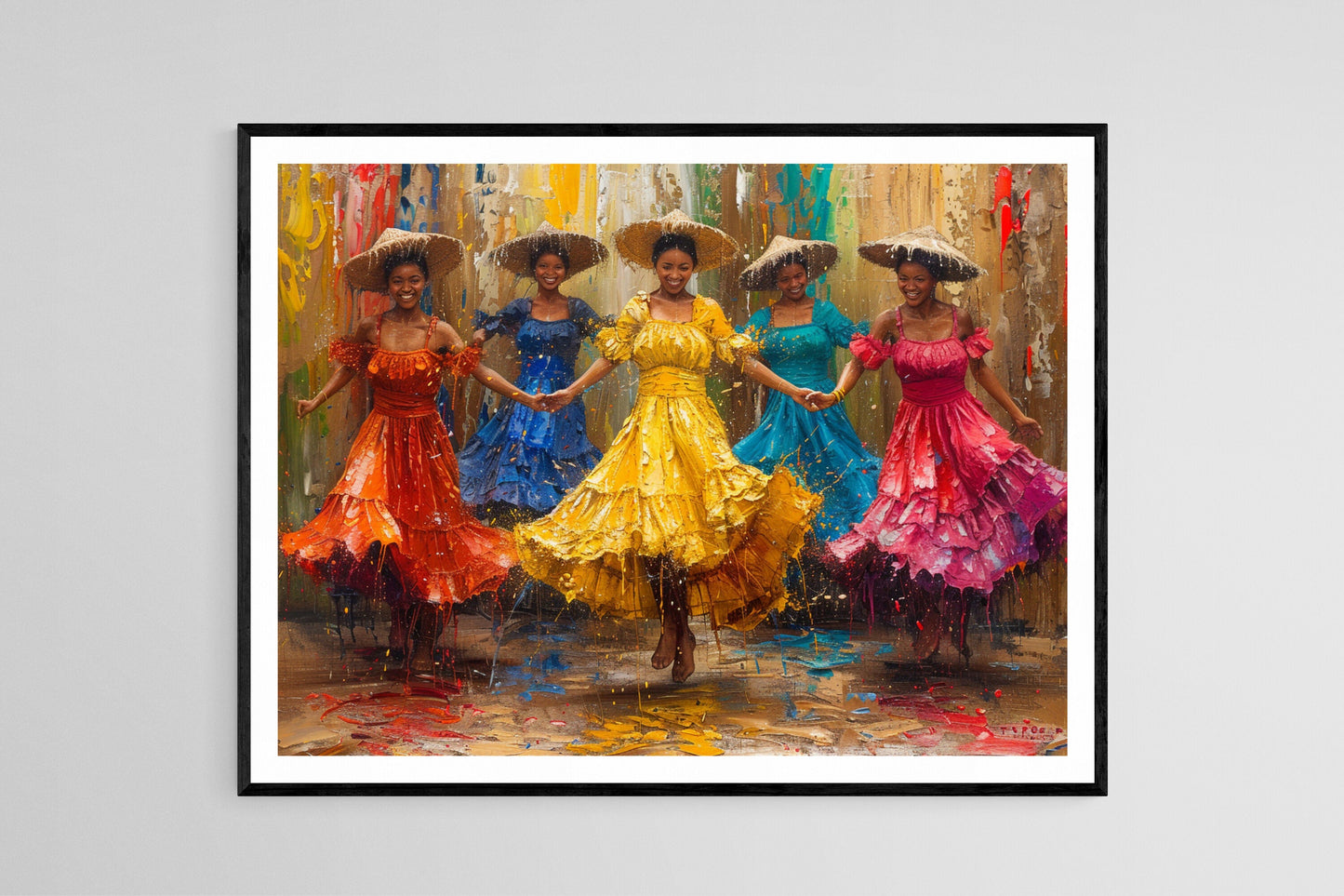 Affiche Tinikling Colorée – Art du Danse Traditionnelle Philippine