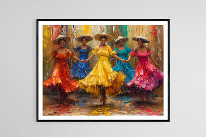 Affiche Tinikling Colorée – Art du Danse Traditionnelle Philippine