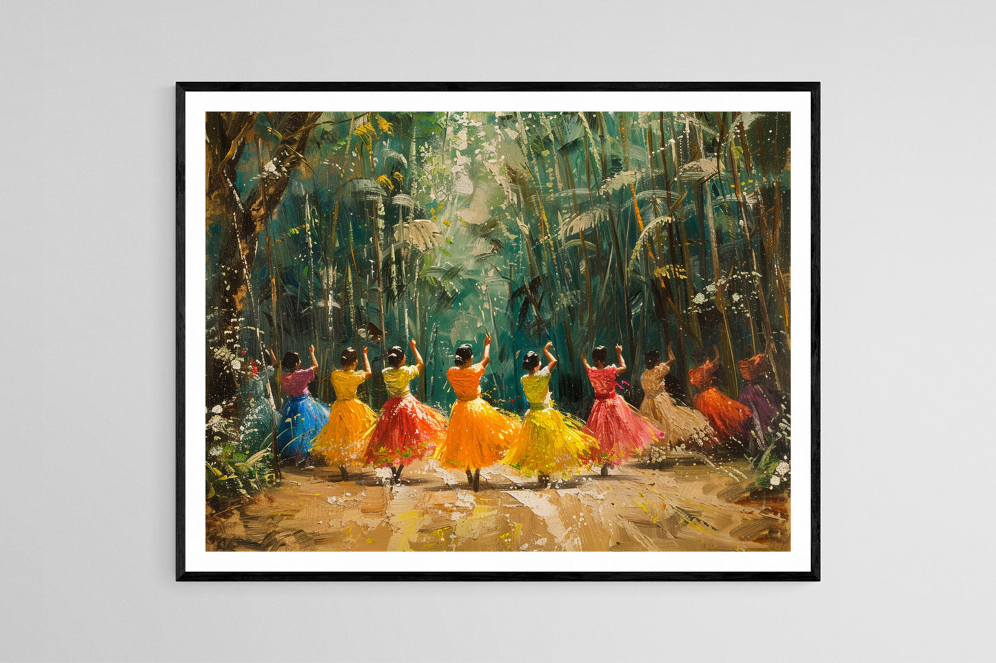 Affiche Tinikling Joyeuse – Poster d'Art Coloré sur la Danse Filipine