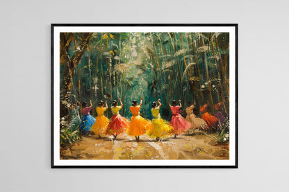 Affiche Tinikling Joyeuse – Poster d'Art Coloré sur la Danse Filipine