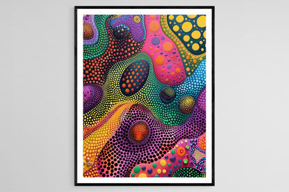 Affiche Composition Dynamique à Pois – Impression Art Abstrait Cosmique