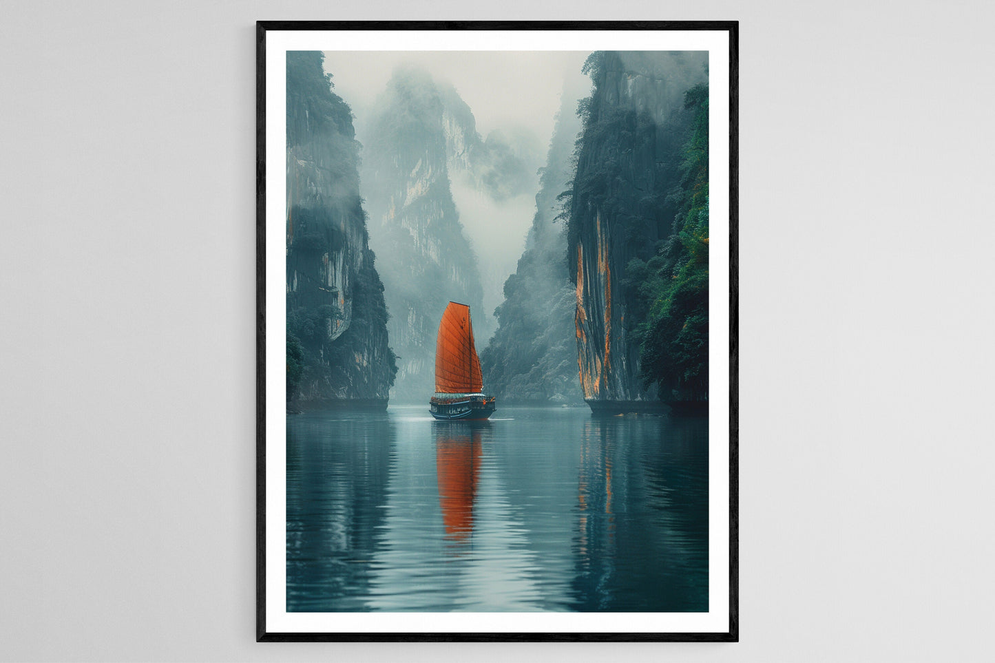 Affiche Baie d'Ha Long – Poster Tableau des eaux émeraude et karsts
