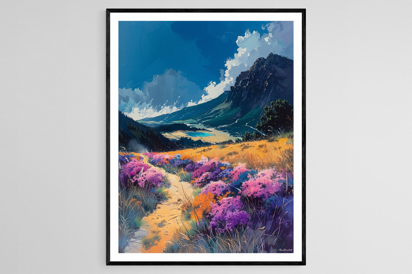 Affiche Wai-O-Tapu – Poster Peinture Vibrante des Sources Chaudes