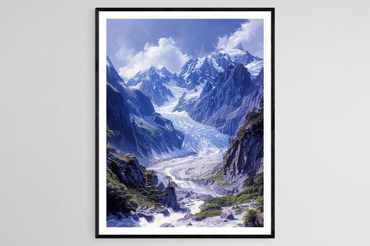 Affiche Glacier Franz Josef – Tableau Paysage de Nouvelle-Zélande
