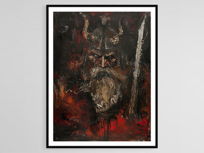 Affiche Mythologie Nordique – Poster Légende Viking Odin Art