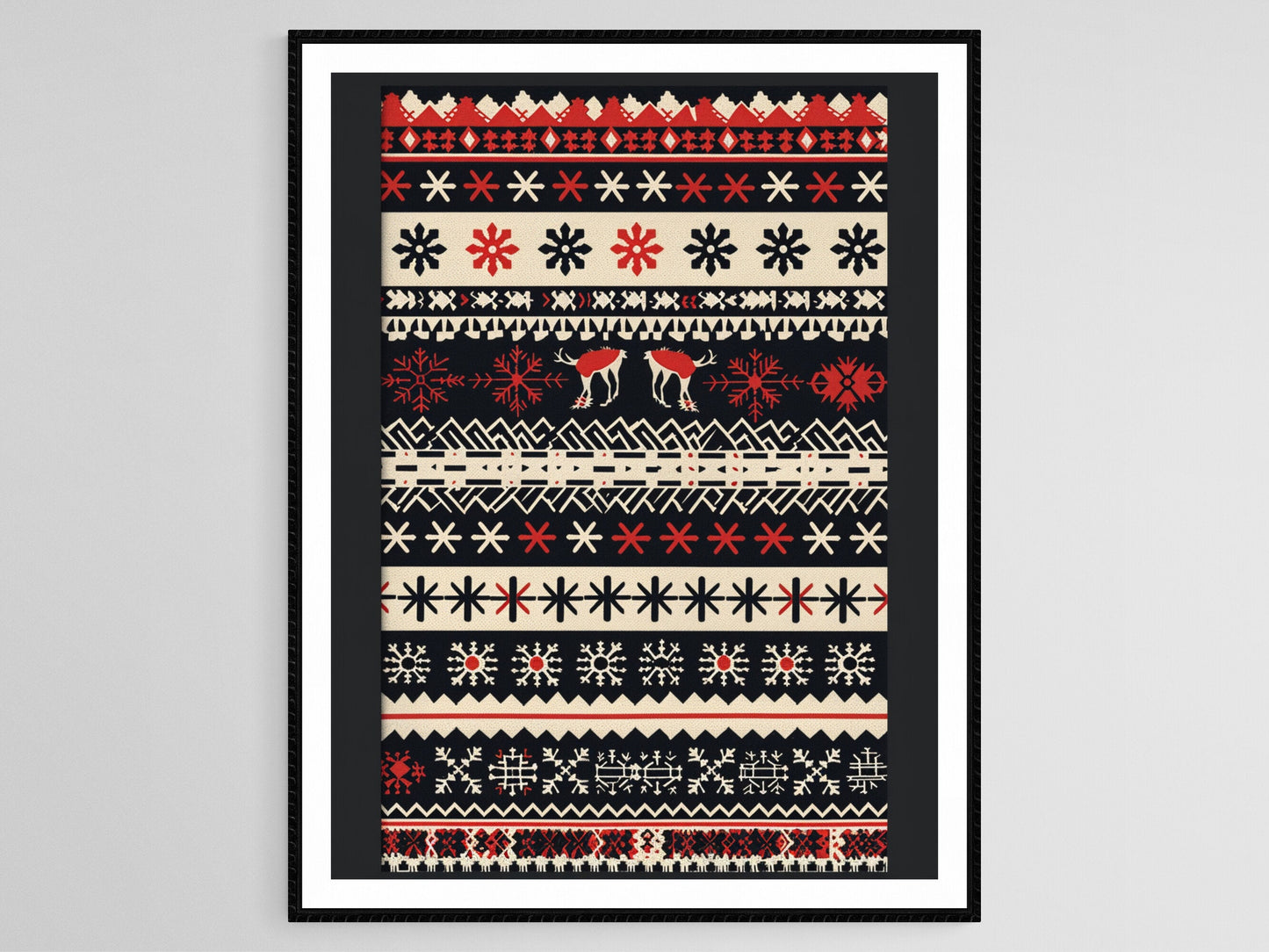 Affiche Tricot Norvégien – Poster Art de Patrons Traditionnels