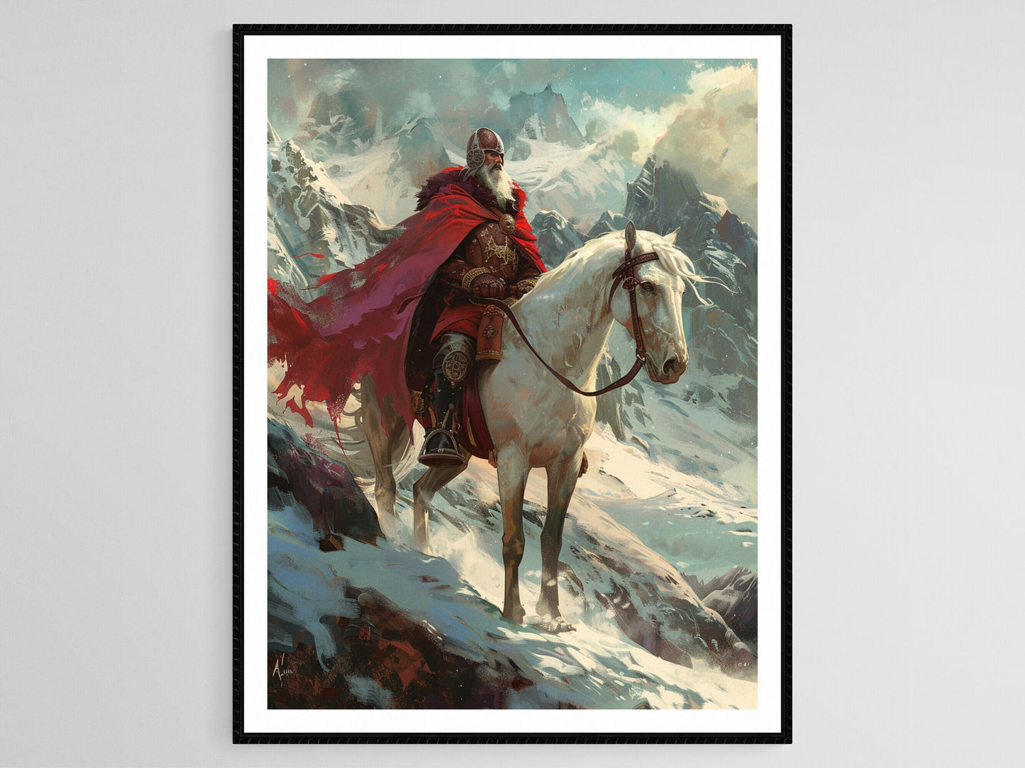 Affiche Harald Fairhair – Poster Illustration Saga Médiévale Norvégienne