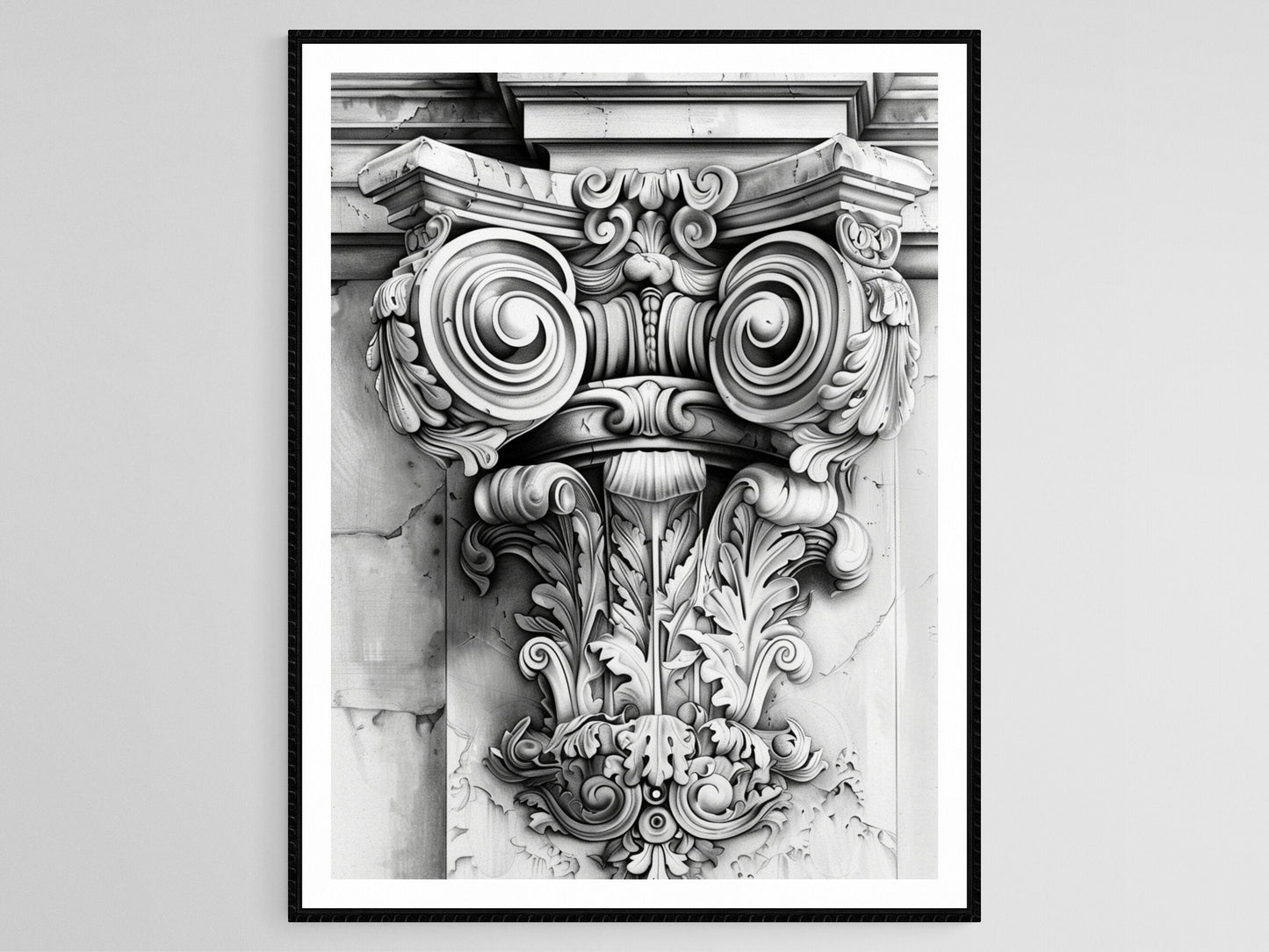 Affiche Architecture Baroque – Illustration des Designs Italo-Ornés