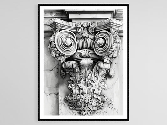 Affiche Architecture Baroque – Illustration des Designs Italo-Ornés
