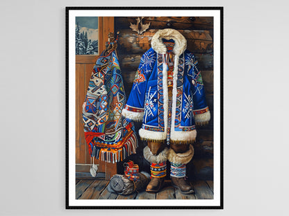 Affiche Art Inuit – Poster Peinture du Patrimoine Arctique