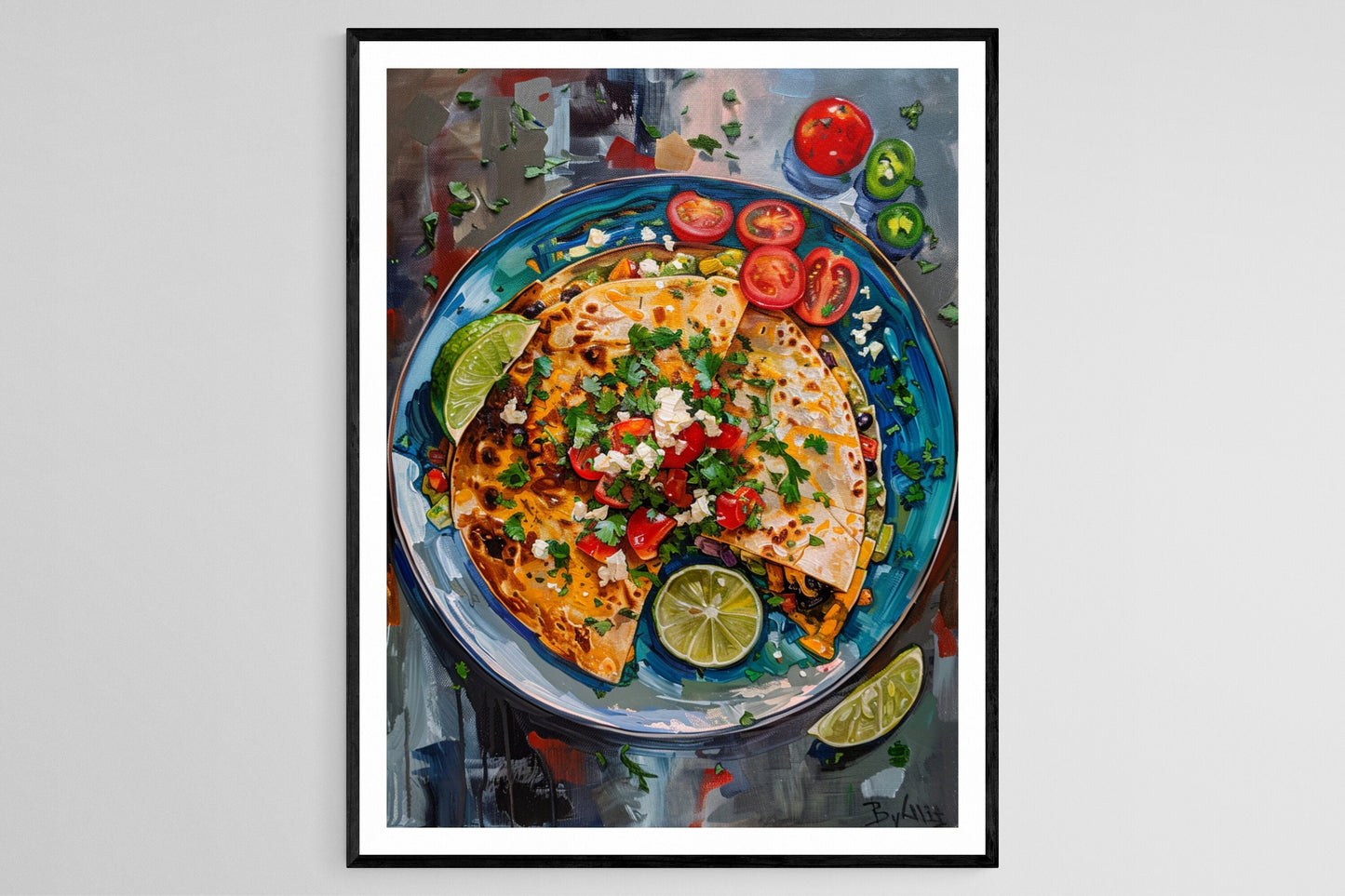 Affiche Quesadilla Mexicaine – Tableau de Cuisine Classique