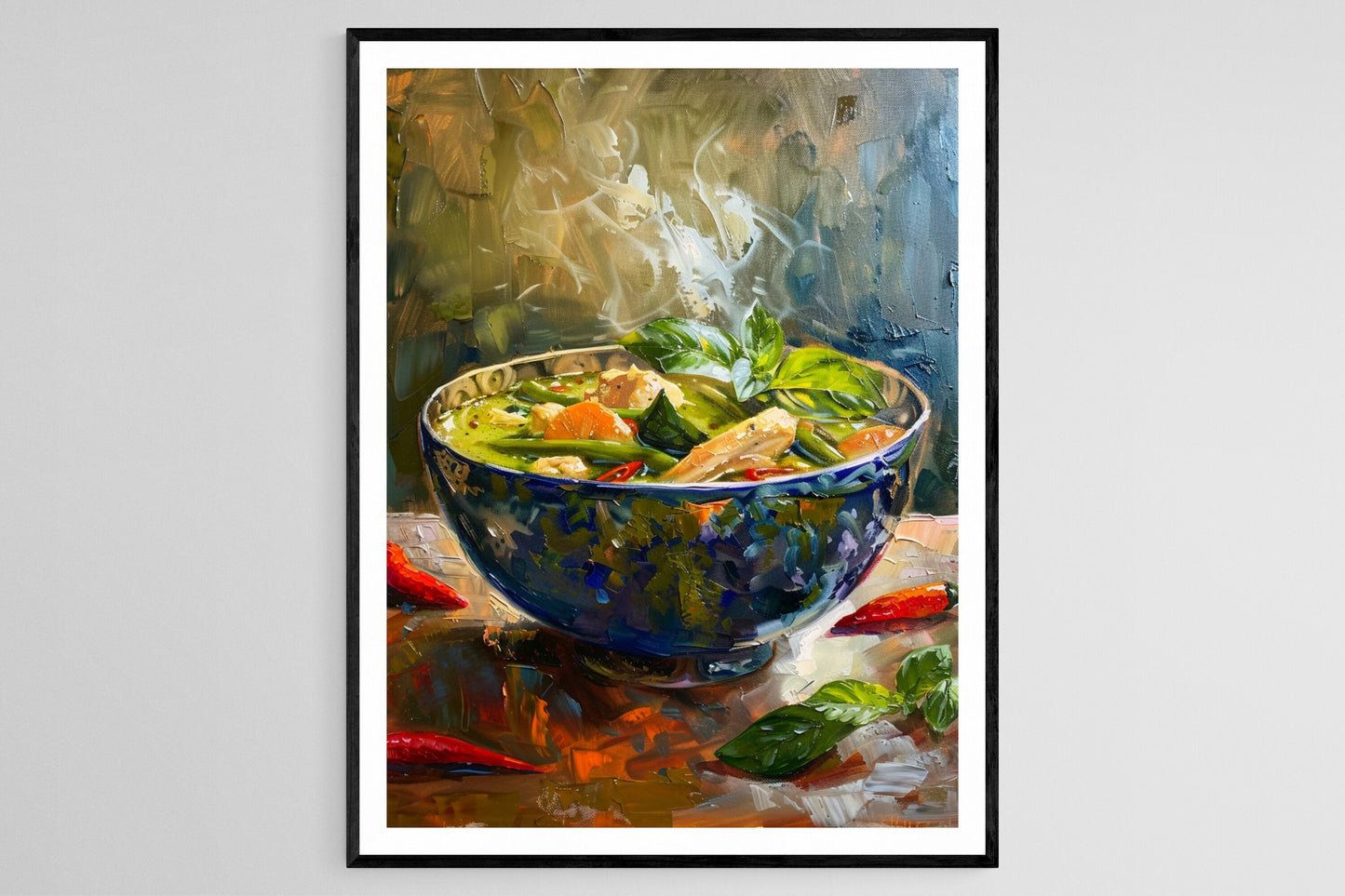 Affiche Curry Vert Thaï : Imprimé Coloré pour Cuisine Gourmande