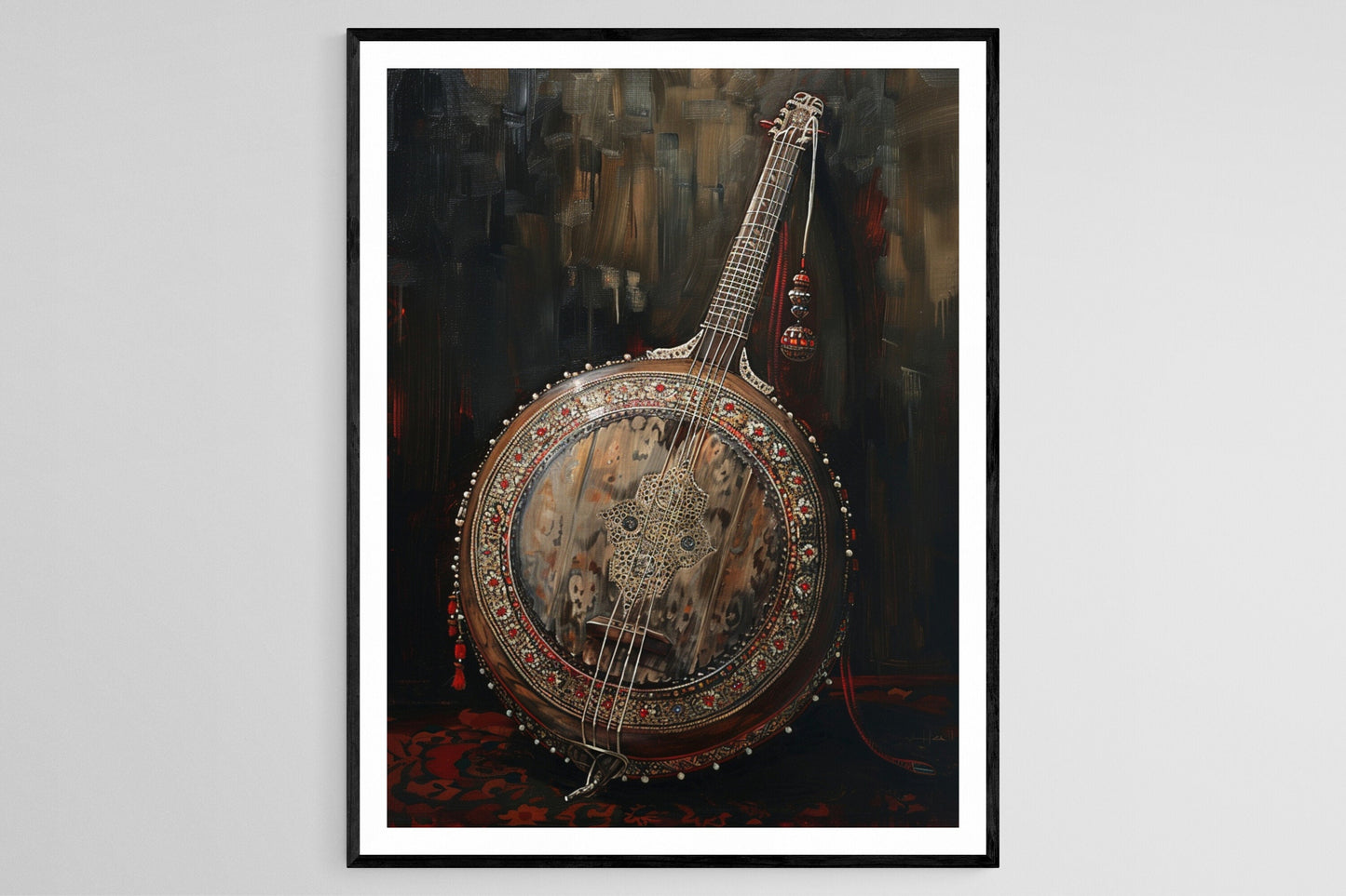 Affiche Bandola Élégante – Poster Peinture d'Instrument Musical Mexicain