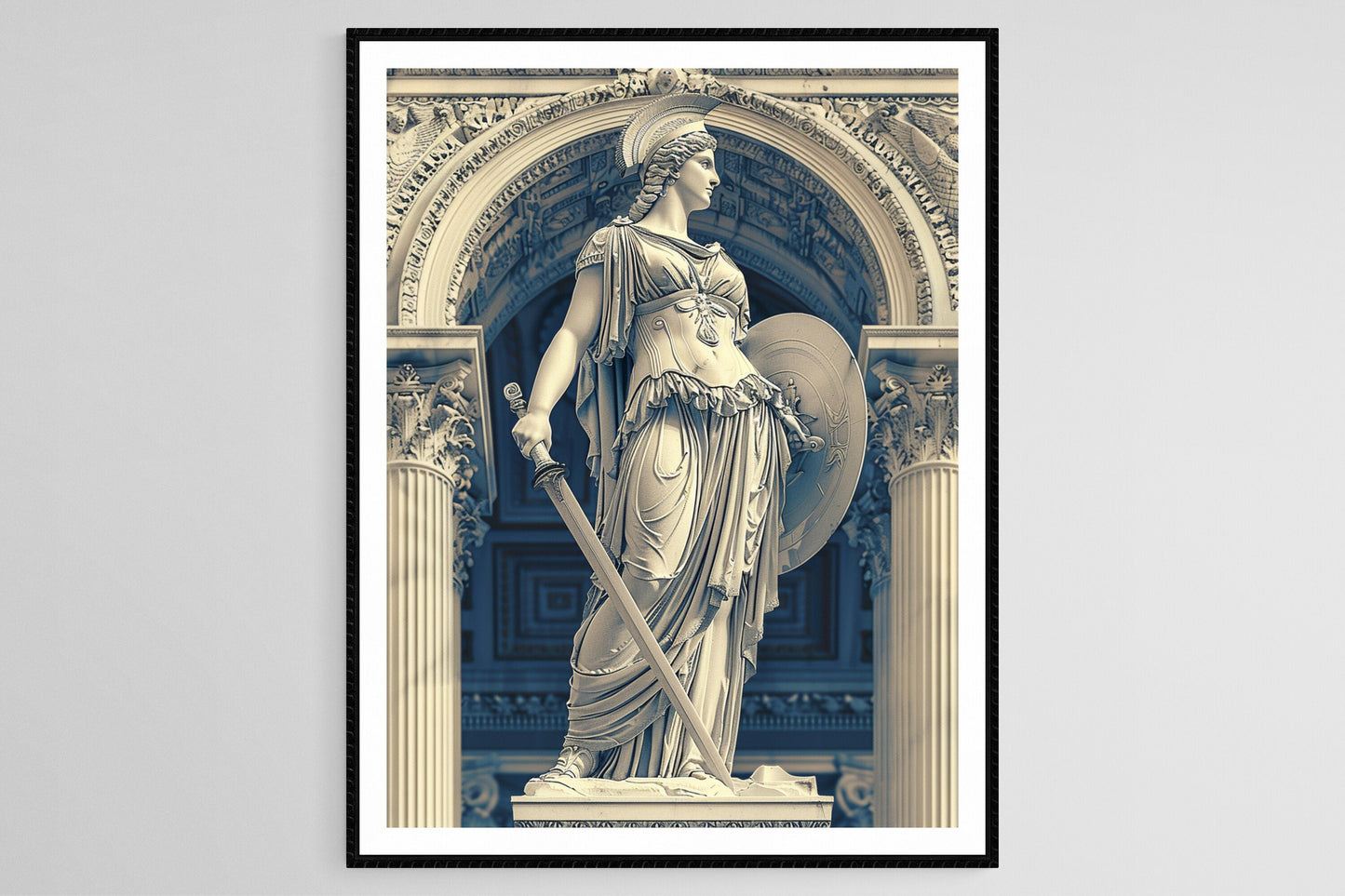 Affiche Athéna – Poster Sculpture en marbre de la déesse grecque
