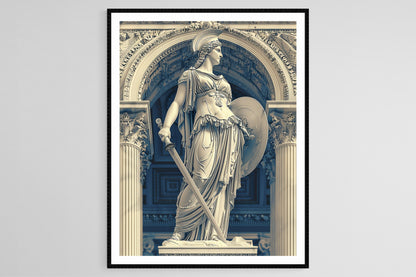 Affiche Athéna – Poster Sculpture en marbre de la déesse grecque