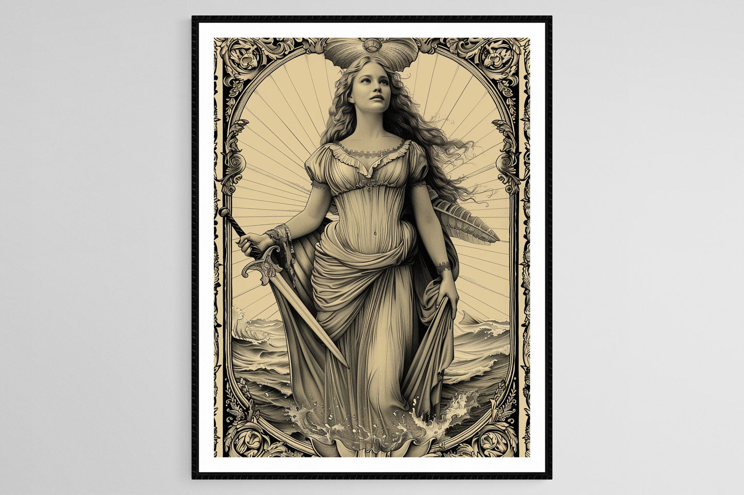 Affiche Aphrodite Émergente de la Mer – Poster Mythologie Grecque